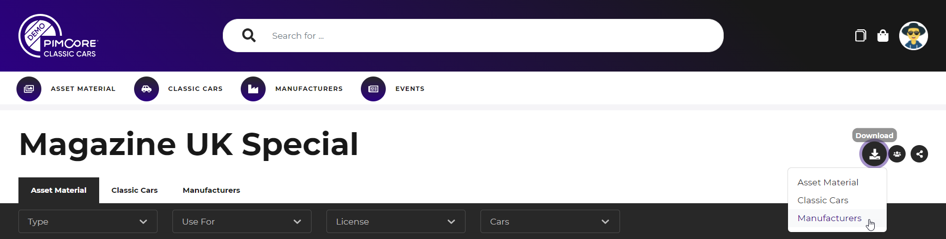 Collections in Portal Frontends | Pimcore Development Documentation