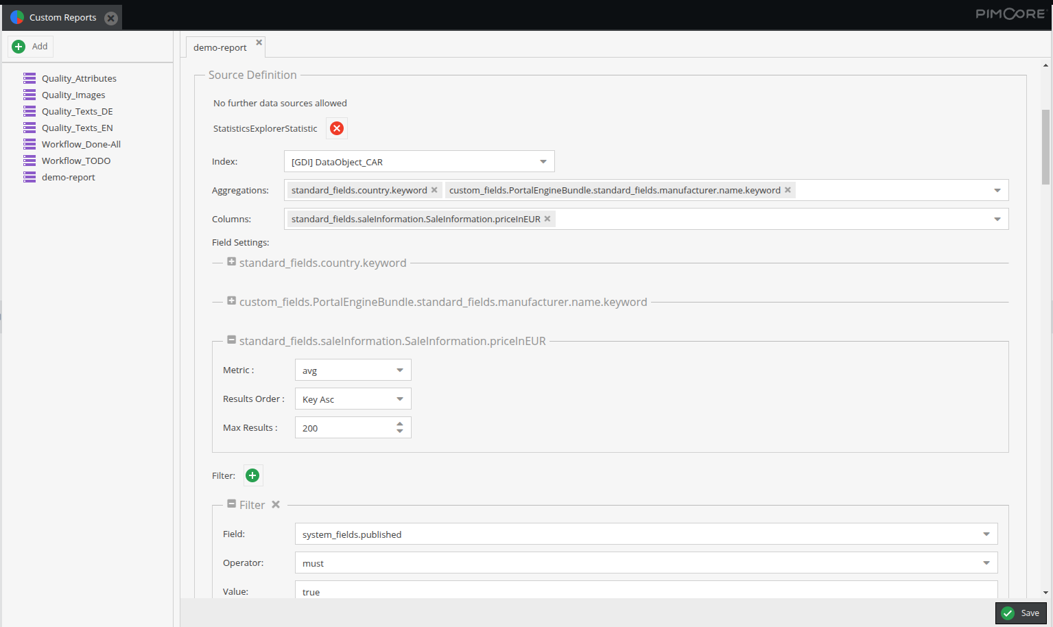 Custom Report Integration