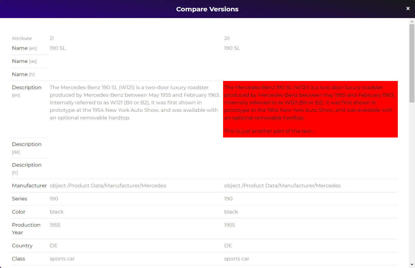 Data Object Detail Page | Pimcore Development Documentation
